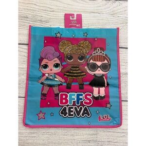 LOL Surprise BFFS 4EVA Reusable Tote Bag Blue Pink Miss Punk Shopping Bag